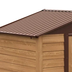 Outsunny Outdooor Storage Shed Wooden Effect Galvanised Steel 7.7ft X 6.4ft -Günstiges Grün Ecke Geschäft 1BN3d618450e7e872 jpg