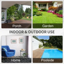 Outsunny Rattan Sofa 3 Seater - Black -Günstiges Grün Ecke Geschäft 1si756181099f1b72 jpg