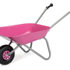 Rolly Toys Child's Pink Metal Wheelbarrow