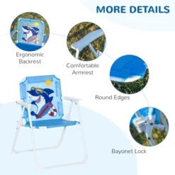 Outsunny Kids Table Chair & Umbrella Set Ages 3-6 Years - Blue -Günstiges Grün Ecke Geschäft 2NWb1017e8eefe39b jpg