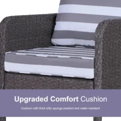 Outsunny Outdoor Rattan 2 Seater With Footstools - Dark Grey -Günstiges Grün Ecke Geschäft 2js88c17eecc299ca jpg