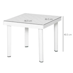Outsunny Patio End Table - White -Günstiges Grün Ecke Geschäft 3 2 3baff67f 228f 412c afd7 b1c50b669ec4