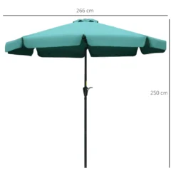 Outsunny Patio Umbrella Green -Günstiges Grün Ecke Geschäft 3 2 45c7c350 5aa6 43bd a51b 3886f6b57392