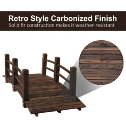 Outsunny 1.5M Wooden Garden Bridge Lawn Décor Stained Finish Arc Outdoor Pond Walkway W/ Railings Water Yard Decoration -Günstiges Grün Ecke Geschäft 30sacf17dc2415c5f b9a145c6 401c 4963 a5d5 f7deb00c7ffe