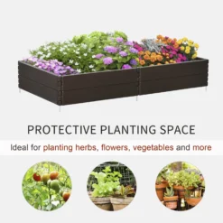 Outsunny Plastic Planter 6 Panels Raised Garden Bed -Günstiges Grün Ecke Geschäft 399a0917edc657cb5 63f4370c 54ca 45a5 9318 977c879cdc9b