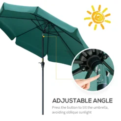 Outsunny Patio Umbrella Green -Günstiges Grün Ecke Geschäft 4 1 69d3fc98 81ed 4e2b b006 de7b204800d2