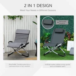 Outsunny Rocking Chair - Grey -Günstiges Grün Ecke Geschäft 4 1 cbd46c2f 8321 45b2 a2d1 9246f7f09ab8