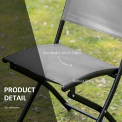 Outsunny 3 Piece Patio Dining Set - Black -Günstiges Grün Ecke Geschäft 4 2 2e7514b9 ef28 4d0d be76 6b9455b45230