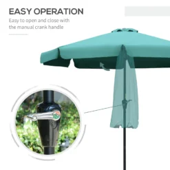 Outsunny Patio Umbrella Green -Günstiges Grün Ecke Geschäft 4 2 e7994edb d7ac 4c75 9cc3 e5246d3196ee