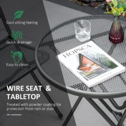 Outsunny-Garden Coffee Bistro Set - 3 Piece -Günstiges Grün Ecke Geschäft 4 3 31b83949 164c 46af 88d1 8a42ed04ddbc