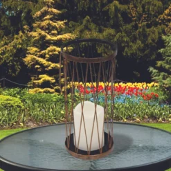 Silver & Stone Outdoor Solar Candle Lantern With Warm White LEDs -Günstiges Grün Ecke Geschäft 45049623