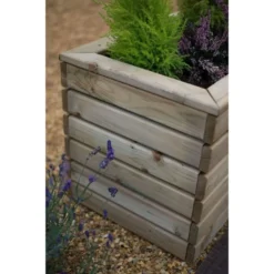 Forest Garden Linear Planter - Double 44cm(h) X 80cm(w) X 40cm(d) -Günstiges Grün Ecke Geschäft 4937456 5