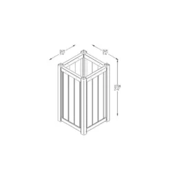 Forest Garden Slender Planter - Small 75cm(h) X 40cm(w) X 40cm(d) -Günstiges Grün Ecke Geschäft 4937500 7