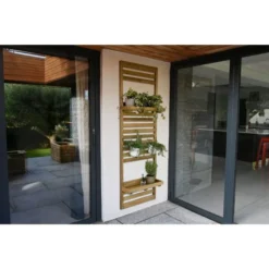Forest Garden Slatted Wall Planter Trellis 2 Shelf 180cm(h) X 60cm(w) X 3.5cm(d) -Günstiges Grün Ecke Geschäft 4937654 1