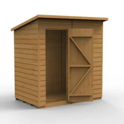 Forest Garden Shiplap Treated 6x4 Pent Shed - No Window