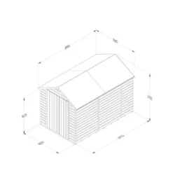 Forest Garden Shiplap Dip Treated 6x10 Apex Shed - No Window, Double Door -Günstiges Grün Ecke Geschäft 4937814 3