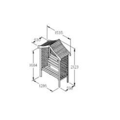 Forest Garden Parisienne Arbour -Günstiges Grün Ecke Geschäft 4937869 5
