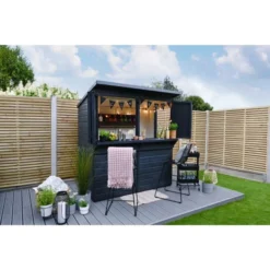 Forest Garden Shiplap Pent Garden Bar 6x3 -Günstiges Grün Ecke Geschäft 4937975 2