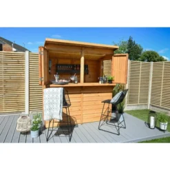 Forest Garden Shiplap Pent Garden Bar 6x3 -Günstiges Grün Ecke Geschäft 4937975 3