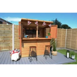 Forest Garden Shiplap Pent Garden Bar 6x3 -Günstiges Grün Ecke Geschäft 4937975 5