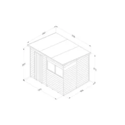 Forest Garden Overlap Pressure Treated 8x6 Pent Shed -Günstiges Grün Ecke Geschäft 4937982 4