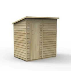 Forest Garden Overlap Pressure Treated 6x4 Pent Shed - No Window -Günstiges Grün Ecke Geschäft 4937999 2