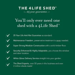 Forest Garden Overlap Pressure Treated 6x4 Pent Shed - No Window -Günstiges Grün Ecke Geschäft 4937999 4