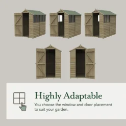 Forest Garden Overlap Pressure Treated 6x4 Pent Shed - No Window -Günstiges Grün Ecke Geschäft 4937999 5