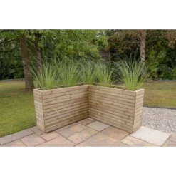 Forest Garden Linear Corner Planter 1.6m -Günstiges Grün Ecke Geschäft 4938064 1