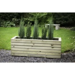 Forest Garden Linear Planter - Long 44cm(h) X 120cm(w) X 40cm(d) -Günstiges Grün Ecke Geschäft 4938095 2
