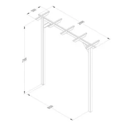 Forest Garden Hanbury Flat Top Arch -Günstiges Grün Ecke Geschäft 4938156 5