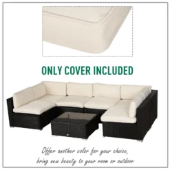 Outsunny-Rattan 6 Seat Cushion Replacement Set