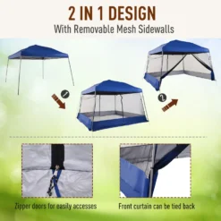 Outsunny Pop Up Canopy With Inclined Legs -Günstiges Grün Ecke Geschäft 4sT90e17e90669b92