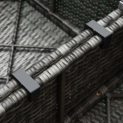 Outsunny 6 Pieces Outdoor Rattan Corner Sofa Set, Patio Aluminum Frame With All-weather Wicker Conversation Furniture W/ Coffee Table & Cushions, Mixed Grey -Günstiges Grün Ecke Geschäft 5 2 598a0f4a 2728 4c3f 9e8d c92055378454