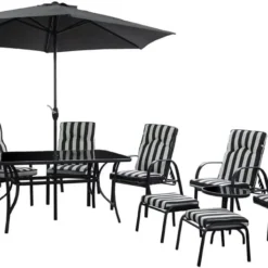Silver & Stone Windsor Outdoor 11 Piece Furniture Set - Grey -Günstiges Grün Ecke Geschäft 51 B7W02JDL. AC SL1000