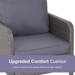 Outsunny Rattan 2 Seater Set With Footstools And Side Table - Dark Grey -Günstiges Grün Ecke Geschäft 5OA88c17eecc299a0 jpg