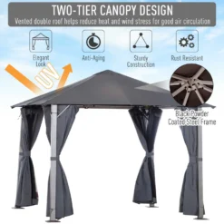 Outsunny Gazebo Grey -Günstiges Grün Ecke Geschäft 5fu43517dc57955d8 1fb84dc6 969a 4cb3 9687 6535d535016f
