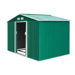Outsunny Galvanised Metal Garden Shed 9ft X 6ft - Green -Günstiges Grün Ecke Geschäft 5nQdaa188d3a6e87c jpg