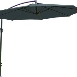 Silver & Stone Parasol Large Hanging Parasol 3m - Charcoal