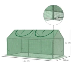 Outsunny Mini Greenhouse 119 X 60 X 60 Cm - Green -Günstiges Grün Ecke Geschäft 6lSa1217e7a564862 jpg