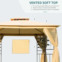 Outsunny Netting Gazebo - 4 Piece Sidewalls -Günstiges Grün Ecke Geschäft 7F972617dc30ac18e 19c9824b c402 4c38 bfc7 8e9613f1c7c3