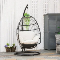 Outsunny Rattan Hanging Egg Chair Black -Günstiges Grün Ecke Geschäft 7Tv6ff1801c81fd76 jpg