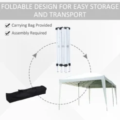 Outsunny Gazebo 3m X 6m - White -Günstiges Grün Ecke Geschäft 7zQafe17e906a8828 jpg
