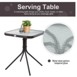 Outsunny Glider Rocking Chair & Table Set - Grey -Günstiges Grün Ecke Geschäft 8NU75618701d0763c jpg