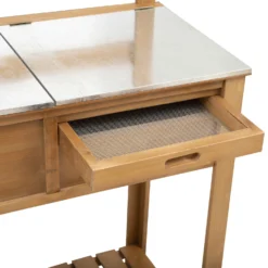 Outsunny Wooden Garden Potting Table -Günstiges Grün Ecke Geschäft 8W414b17dc47902f8