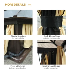 Outsunny 3.6 X 4m Hardtop Gazebo Canopy With Polycarbonate Roof And Aluminium Frame, Garden Pavilion With Mosquito Netting And Curtains -Günstiges Grün Ecke Geschäft 8zT11d17e906a85c8 dc277a52 80b4 472c 8764 08c30e99ab82