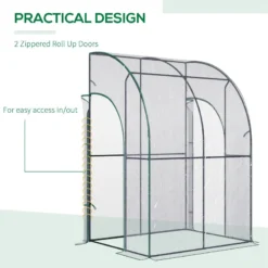 Outsunny Greenhouse Lean To 143x118x212 Cm - Clear -Günstiges Grün Ecke Geschäft 9Teb1017ee2cf1040 jpg