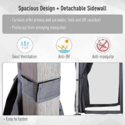 Outsunny Gazebo Grey -Günstiges Grün Ecke Geschäft 9r184917dc57955d8 b382941c c623 4ac7 ab00 193bdc8d4784