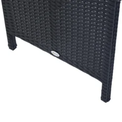 Outsunny Rattan Corner Sofa Set With Table And Footstools - Black -Günstiges Grün Ecke Geschäft AUR3d617eecc29106 jpg