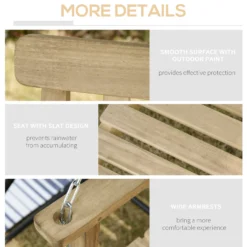 Outsunny-2 Seater Hanging Swing Bench - Wood -Günstiges Grün Ecke Geschäft ApN7ae17dc1c12c72